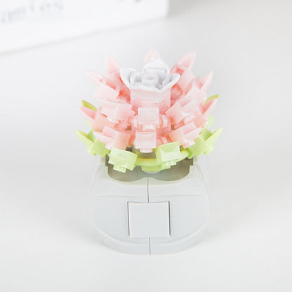 Potted Succulent Building Blocks Succulent Botanical Flower Building Bricks Gifts For Her