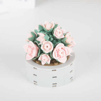 Potted Succulent Building Blocks Succulent Botanical Flower Building Bricks Gifts For Her