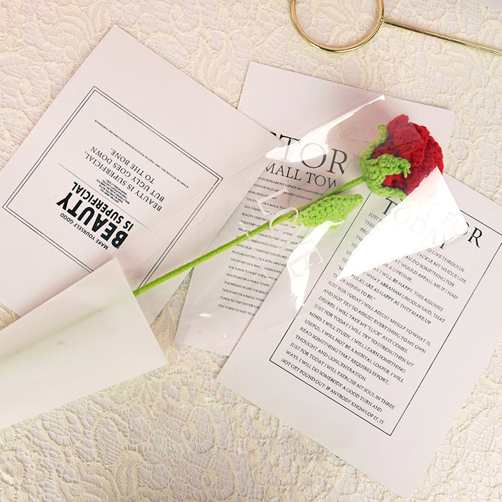 1pc Crochet Flower Handmade Knitted Flower Wedding Gift