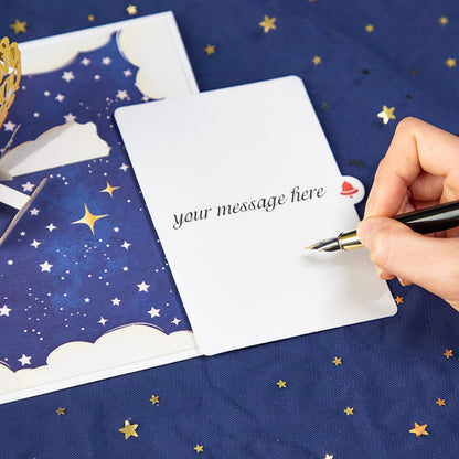 Love You To The Moon and Back Wedding 3D Pop Up Greeting Card for Mom