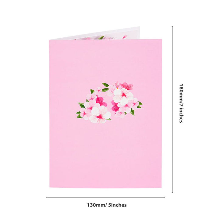 Cherry Blossom Tree Heart Pop Up Card Flower 3D Pop Up Greeting Card