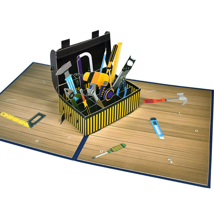 Father's Day 3D Pop Up Card Toolbox Greeting Card for Dad