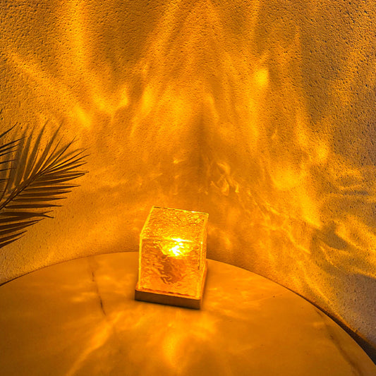 Dynamic Rotating Water Ripple Night Light Bedroom Lamp Home Decor Gifts