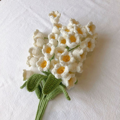 1pc Handmade Knitted Flower Bell Orchid Crochet Flower Gift for Her
