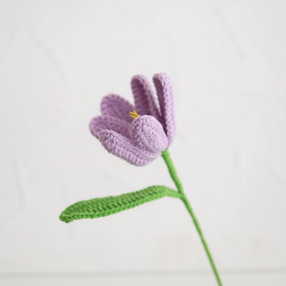 1pc Handmade Knitted Flower Blooming Tulip Crochet Flower Gift for Her