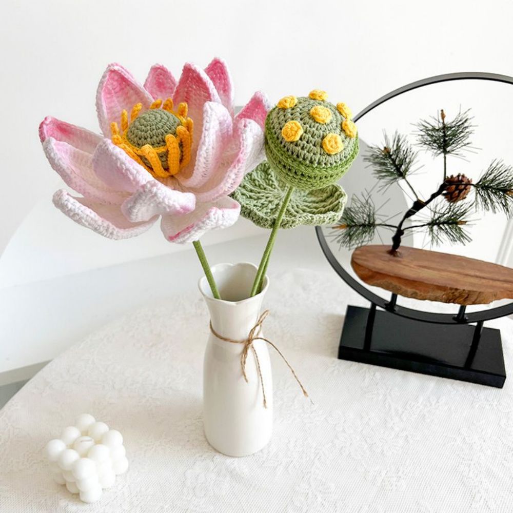 1pc Handmade Knitted Flower Crochet Flower Gift for Her Wedding Gift