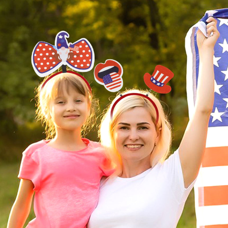 12 Pcs Independence Day Headband Party Accessories Favors Decorations for 4th of July