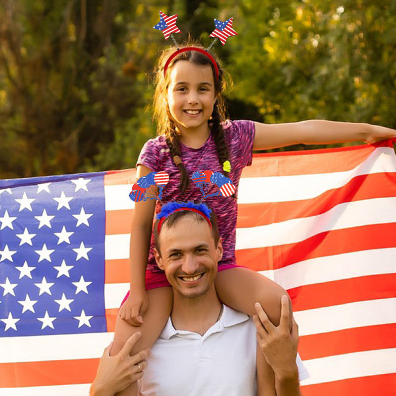 9 Pcs Patriotic Head Boppers Headbands 4th of July for Independence Day Party Accessories
