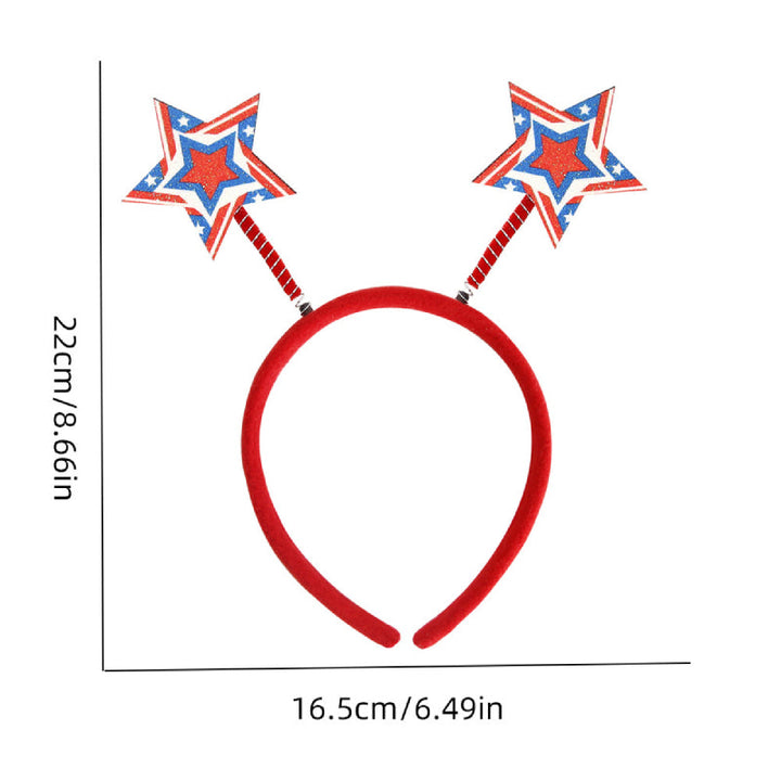 9 Pcs Patriotic Head Boppers Headbands 4th of July for Independence Day Party Accessories