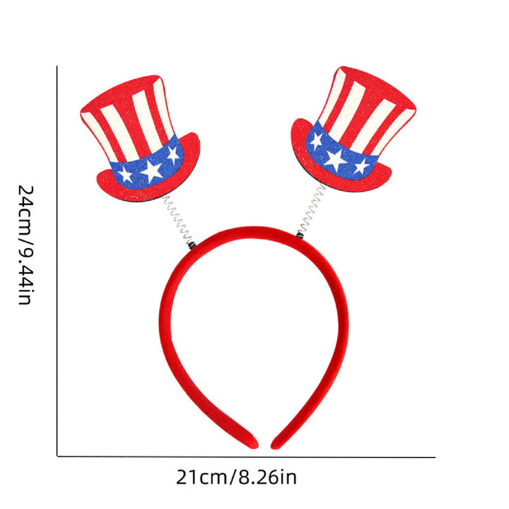9 Pcs Patriotic Head Boppers Headbands 4th of July for Independence Day Party Accessories
