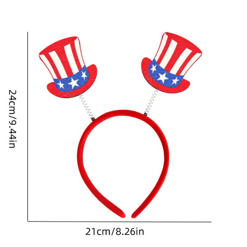 9 Pcs Patriotic Head Boppers Headbands 4th of July for Independence Day Party Accessories