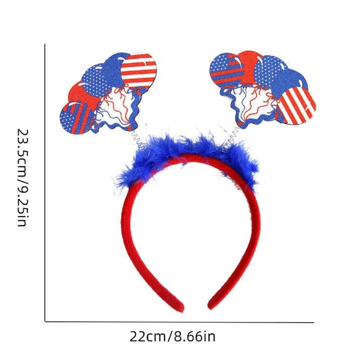 9 Pcs Patriotic Head Boppers Headbands 4th of July for Independence Day Party Accessories