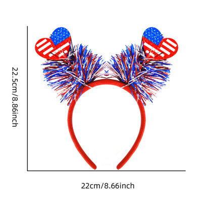 9 Pcs Patriotic Head Boppers Headbands 4th of July for Independence Day Party Accessories