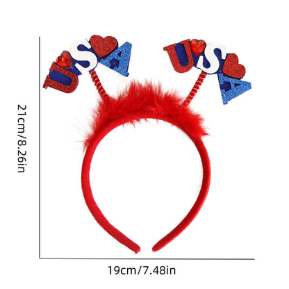 9 Pcs Patriotic Head Boppers Headbands 4th of July for Independence Day Party Accessories