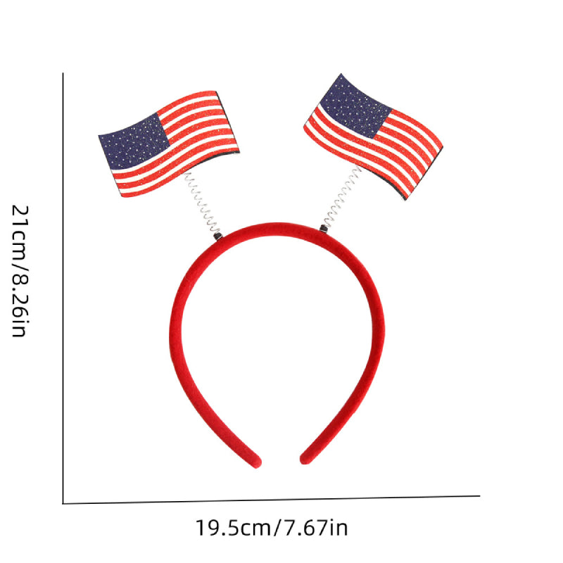 7 Pcs 4th of July Patriotic Head Boppers Headbands for Independence Day Party Hair Accessories