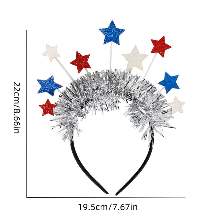 7 Pcs 4th of July Patriotic Head Boppers Headbands for Independence Day Party Hair Accessories