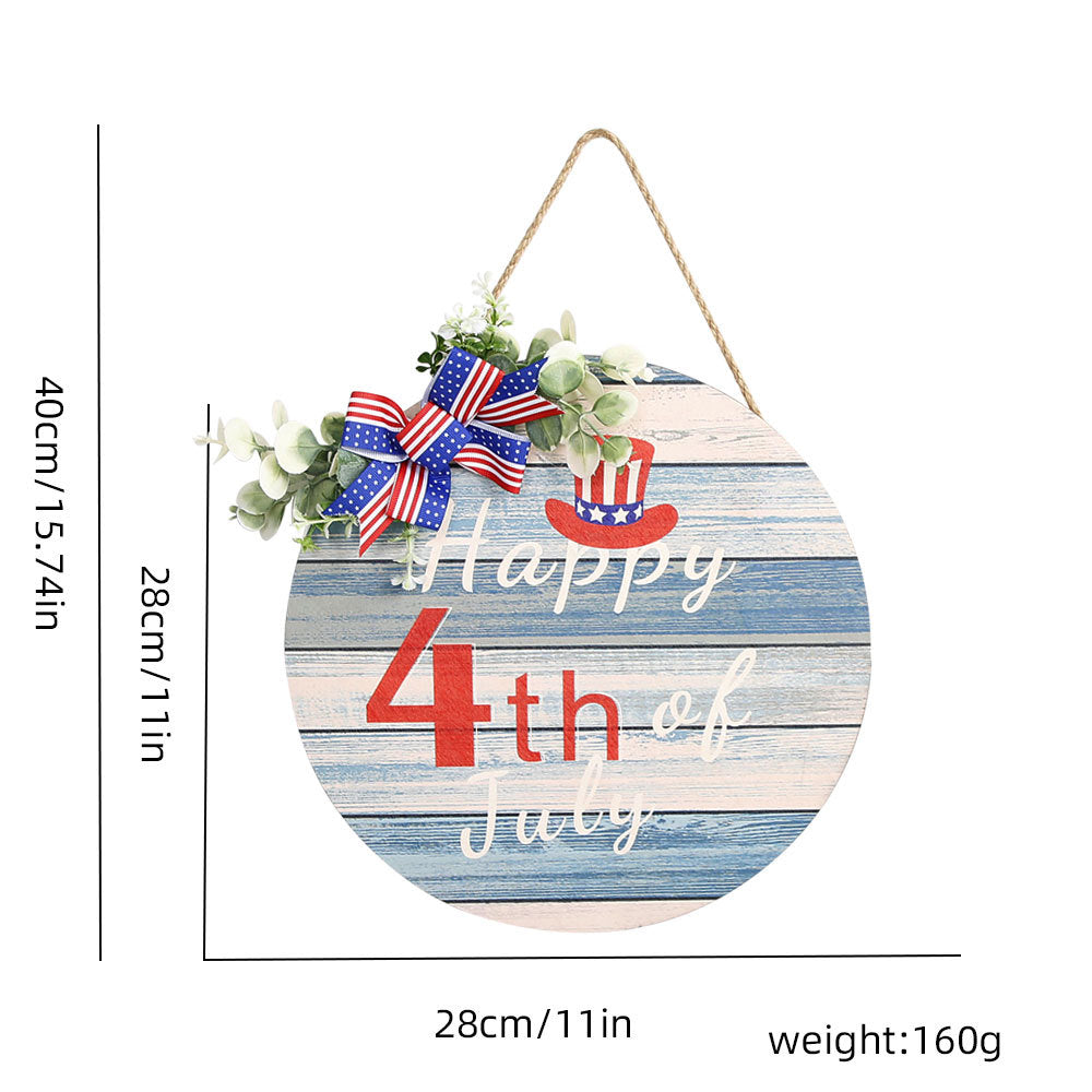 4th of July Welcome Door Sign Independence Day Decorations Front Door Hanger Gifts