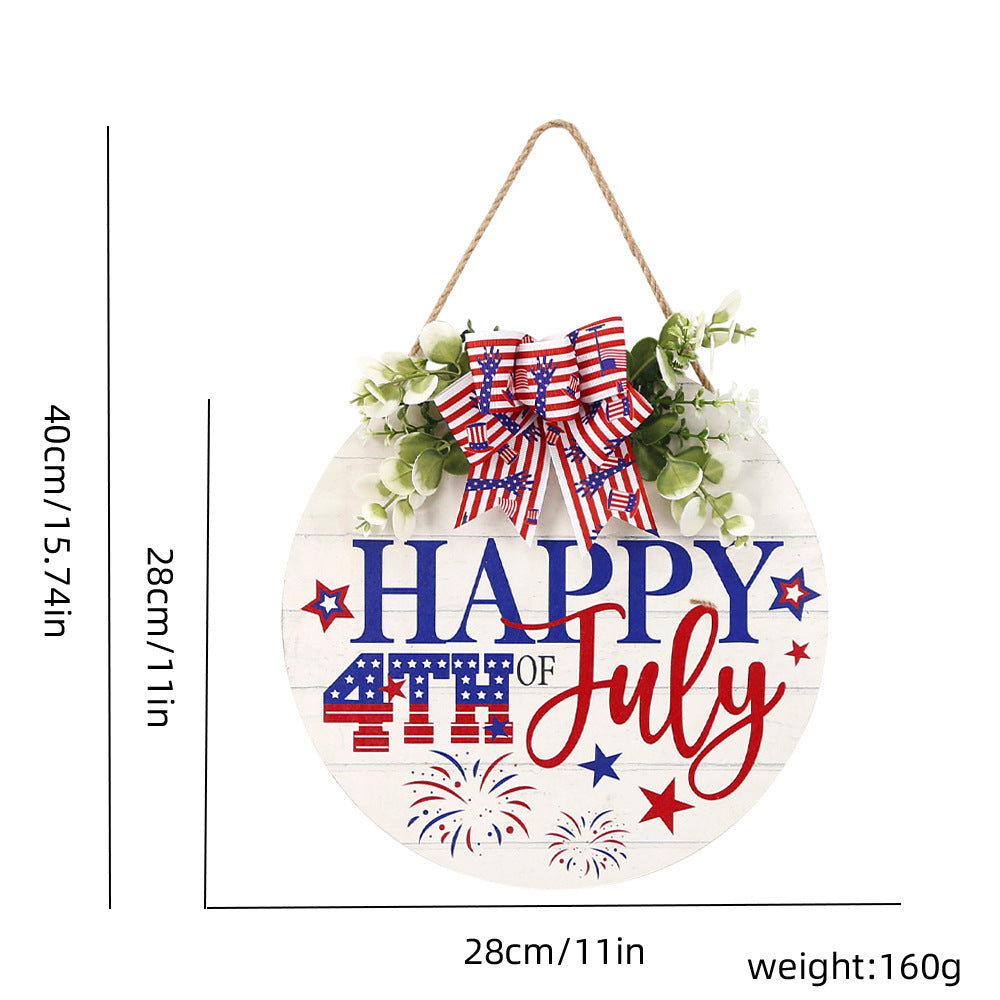 4th of July Welcome Door Sign Independence Day Decorations Front Door Hanger Gifts