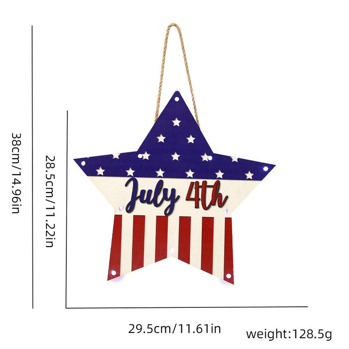 Welcome Door Sign 4th of July Independence Day Decorations Front Door Hanger Gifts