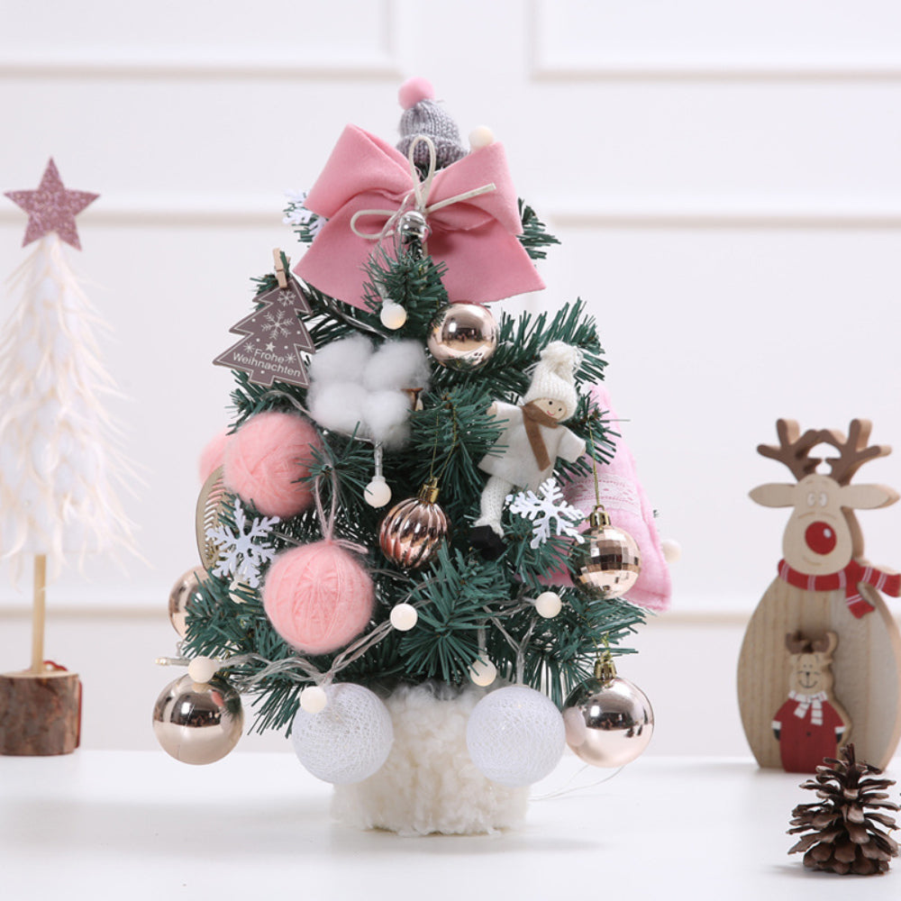 Mini Christmas Ornaments With Lights Christmas Desktop Tree Home Christmas Decoration