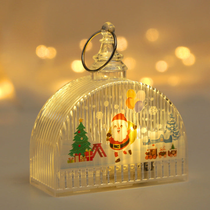 Christmas Light-Up LED Lamps with Hanging Ring Window Display Christmas Tree Pendant Christmas Decoration