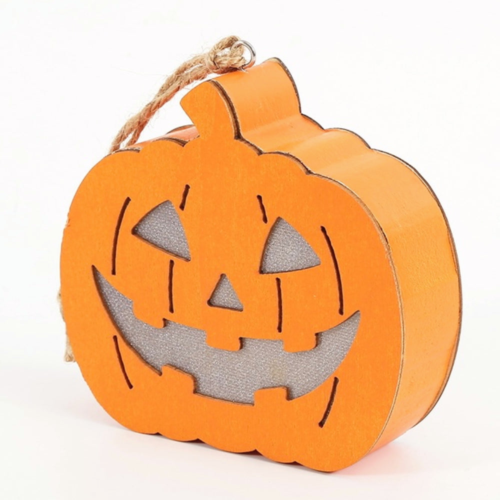 Halloween Wooden Pumpkin Light – Spooky Home Decor & Party Supplies