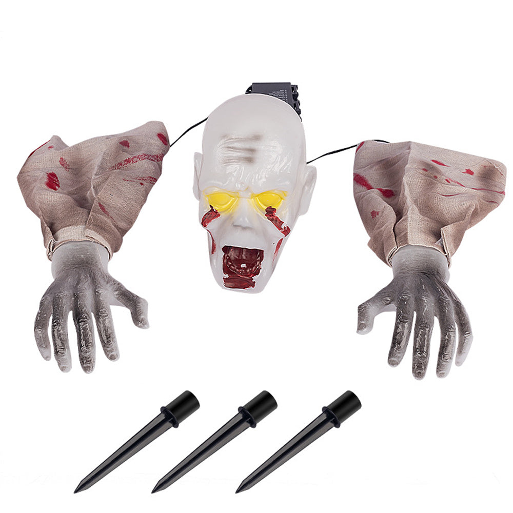 Halloween Decorations Outdoor Lighted Zombie Skeleton for Garden Haunted House Graveyard Halloween Party Decor