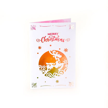 Christmas 3D Pop Up Card Hollow Christmas Greeting Card