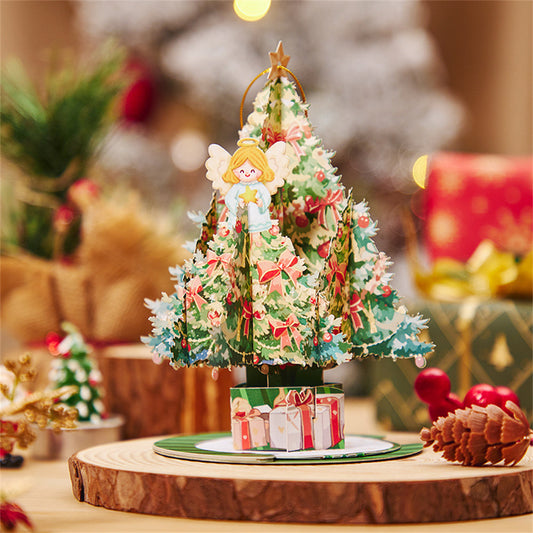 Angel Christmas Tree Ornaments Christmas 3D Pop Up Greeting Card