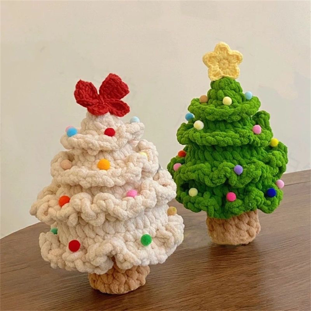 Crochet Christmas Tree Handmade Knitted Ornament Christmas Day Gift