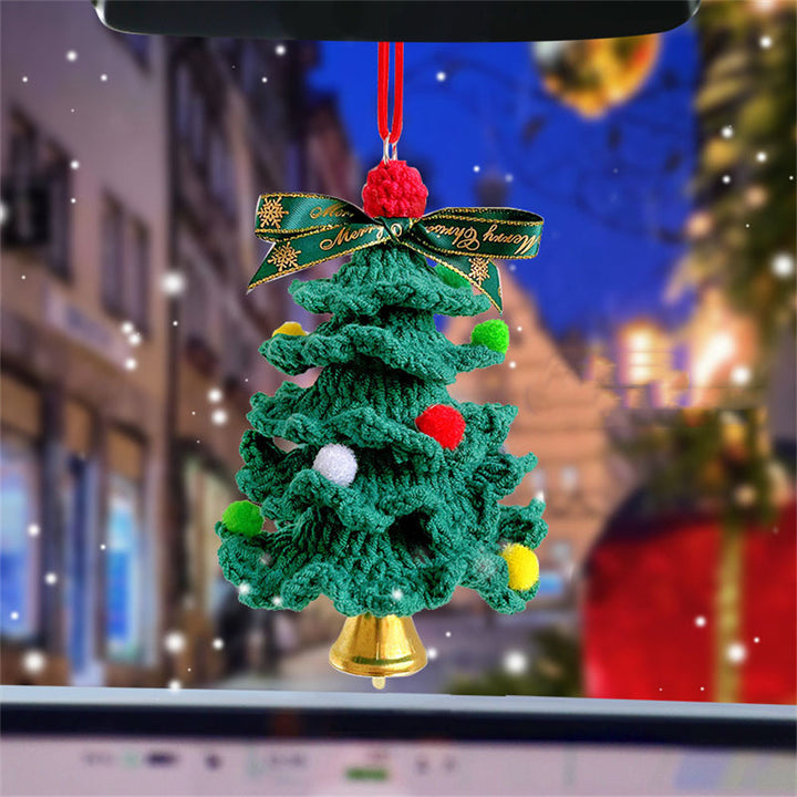 Crochet Christmas Tree Handmade Knitted Ornament Christmas Day Gift