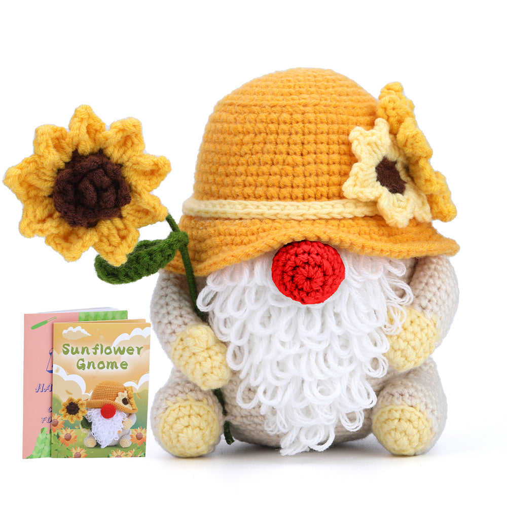 Christmas Gnome DIY Crochet Kit for Beginners with Step-by-Step Video Tutorials Gift for Adults and Kids