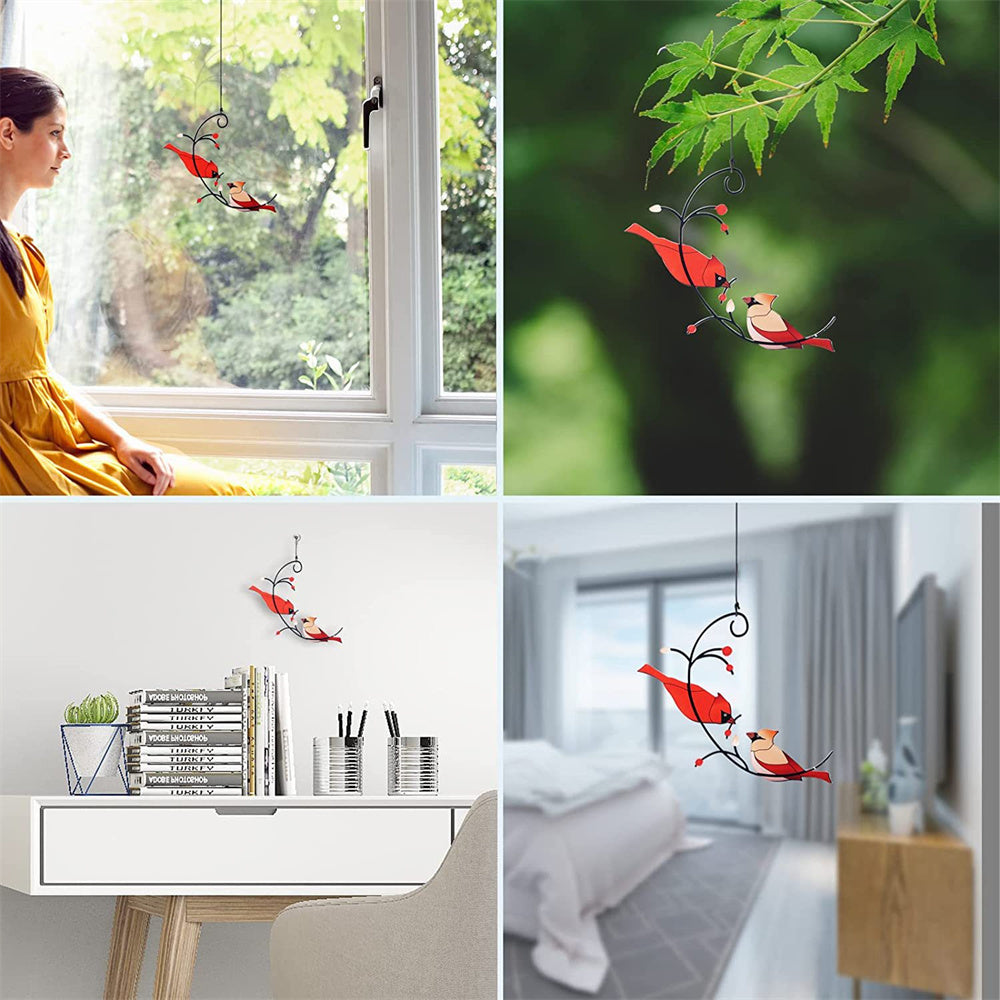 Suncatchers Red Birds Sun Catcher Wall Window Hangings Unique Gifts