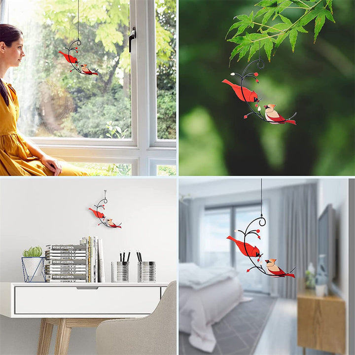 Suncatchers Red Birds Sun Catcher Wall Window Hangings Unique Gifts