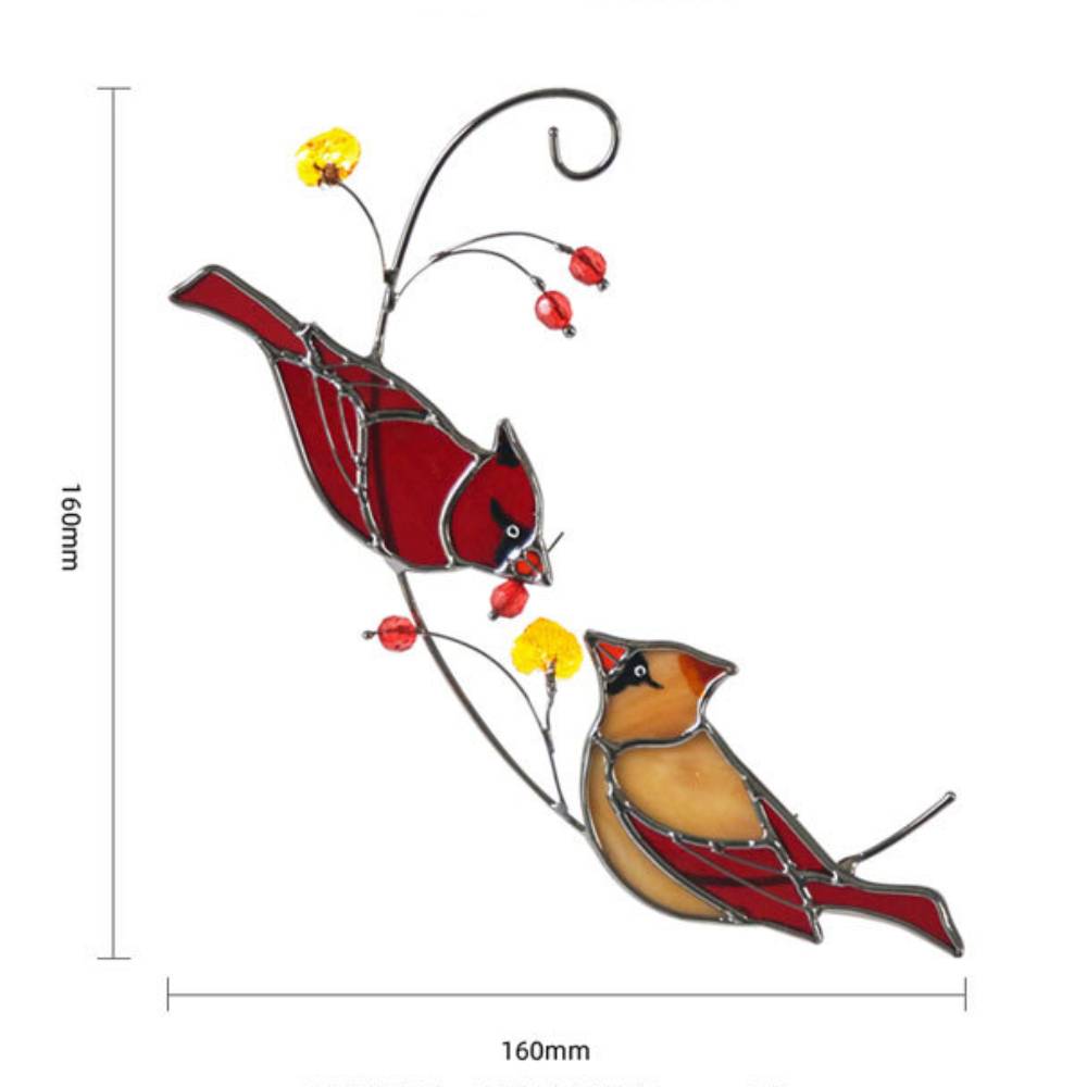 Sun Catcher Glass Birds Wall Window Hangings - Perfect Gifts for Bird Lovers