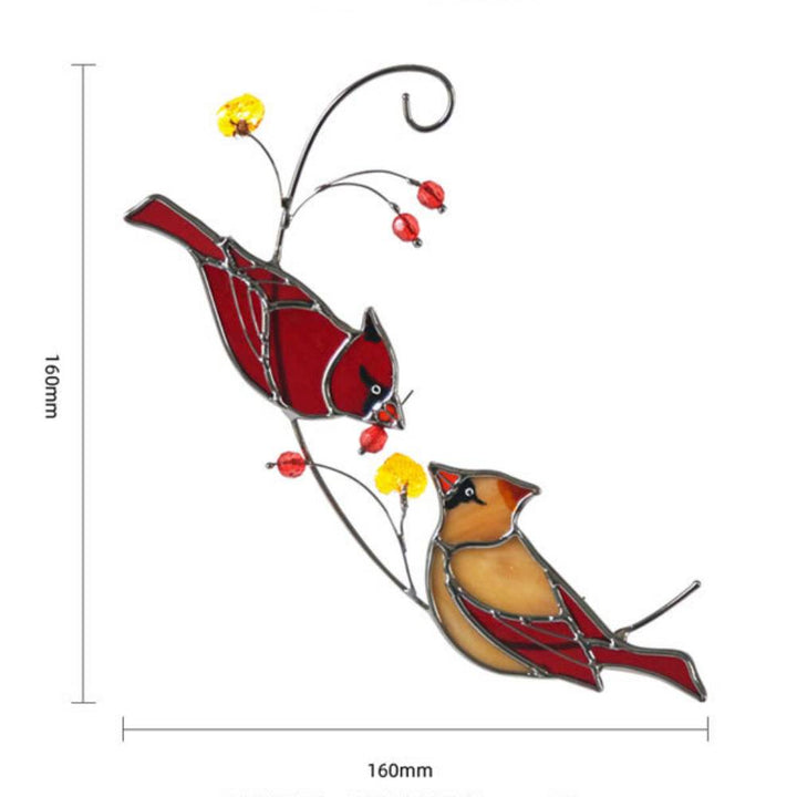 Sun Catcher Glass Birds Wall Window Hangings - Perfect Gifts for Bird Lovers
