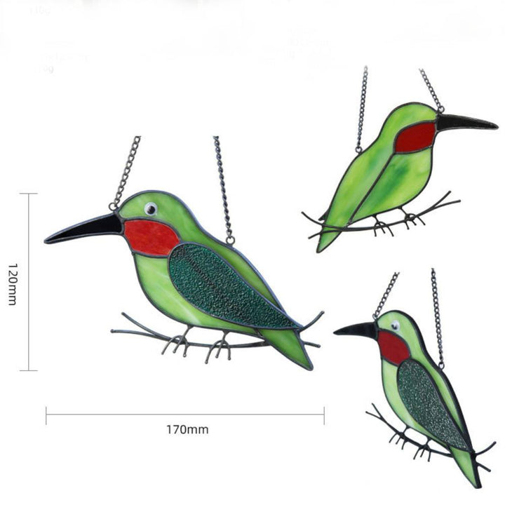 Sun Catcher Glass Birds Wall Window Hangings - Perfect Gifts for Bird Lovers