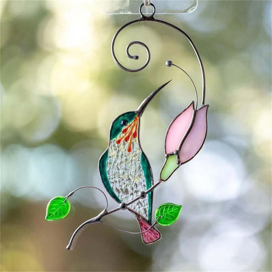 Sun Catcher Glass Birds Wall Window Hangings Unique Gifts for Bird Lover