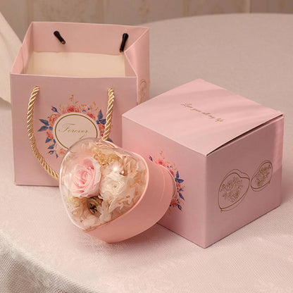 Rose Jewelry Box Heart Gift Box Necklace Gift Box Valentine's Day Gift for Her