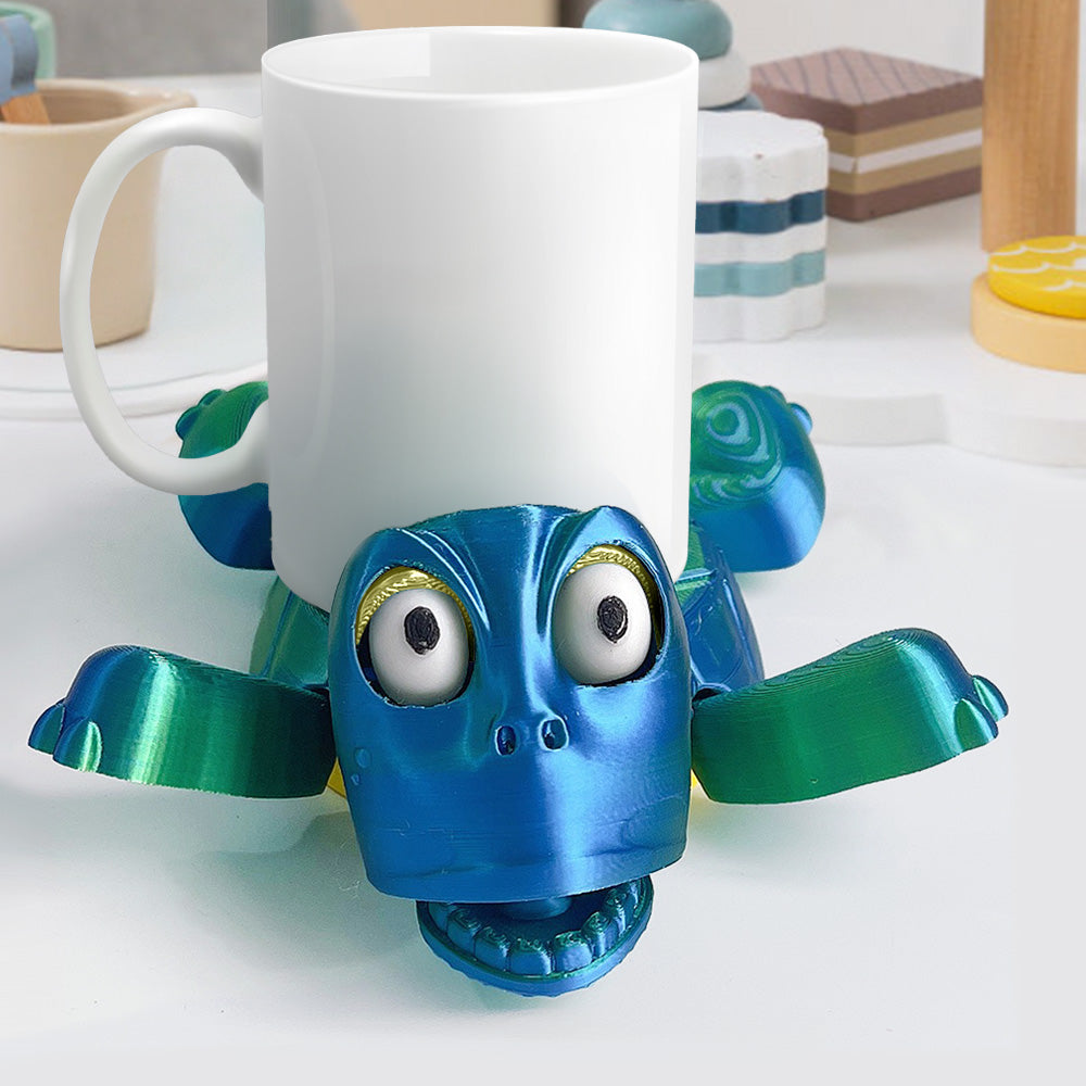 3D Printed Funny Turtle Coaster Creative Open Eyed Turtle Cup Holder Gift for Turtle Lover