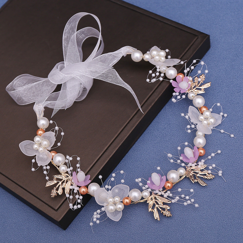 Wedding Flower Girl Crown Flower Tiara Bohemian Flower Crown