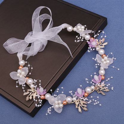 Wedding Flower Girl Crown Flower Tiara Bohemian Flower Crown