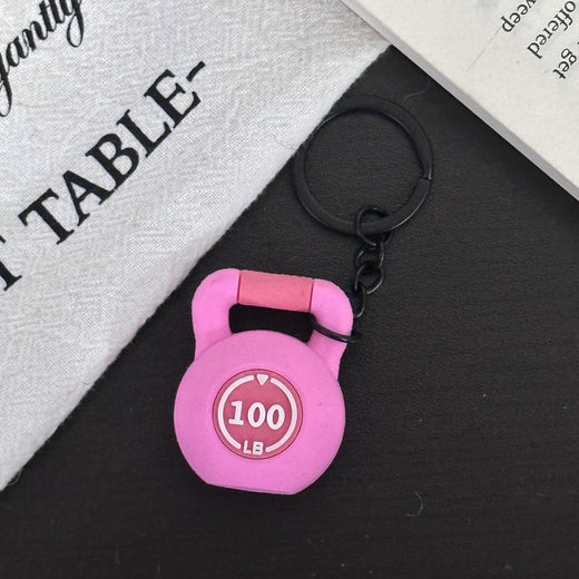 Mini Fitness Equipment Mini Kettlebell Rubber Keychain Accessories Equipment Pendant Backpack Keychain