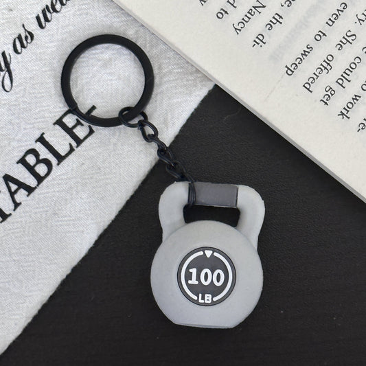 Mini Fitness Equipment Mini Kettlebell Rubber Keychain Accessories Equipment Pendant Backpack Keychain