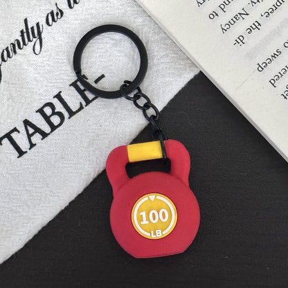 Mini Fitness Equipment Mini Kettlebell Rubber Keychain Accessories Equipment Pendant Backpack Keychain