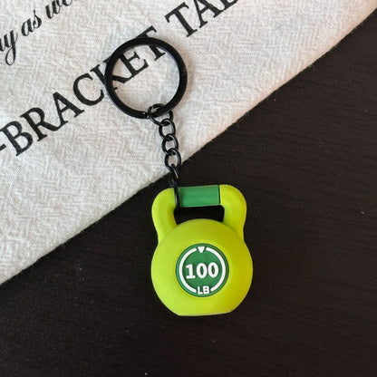 Mini Fitness Equipment Mini Kettlebell Rubber Keychain Accessories Equipment Pendant Backpack Keychain