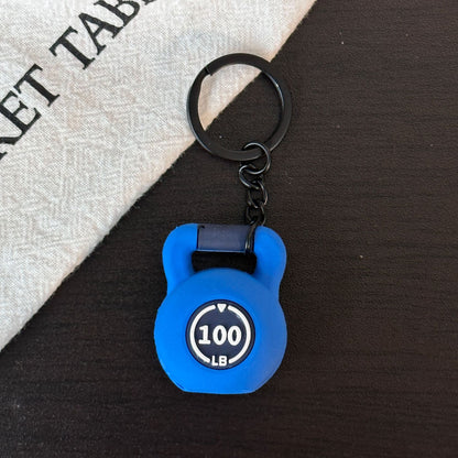 Mini Fitness Equipment Mini Kettlebell Rubber Keychain Accessories Equipment Pendant Backpack Keychain