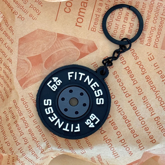 Weightlifting Weight Plates Keychain Accessories Equipment Pendant Metal Mini Backpack Keychain
