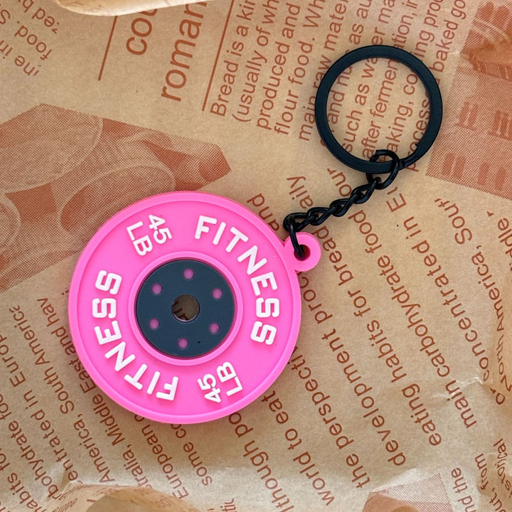 Weightlifting Weight Plates Keychain Accessories Equipment Pendant Metal Mini Backpack Keychain