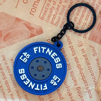 Weightlifting Weight Plates Keychain Accessories Equipment Pendant Metal Mini Backpack Keychain